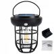 Vintage solar outdoor wall lamp with motion sensor