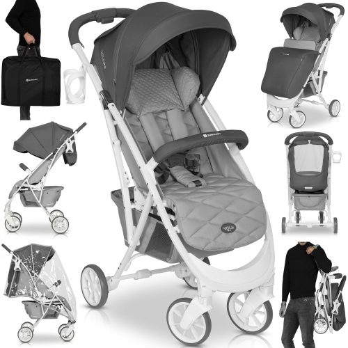 Kakovosten otroški voziček Euro-Cart Volt Pro Pearl, siv