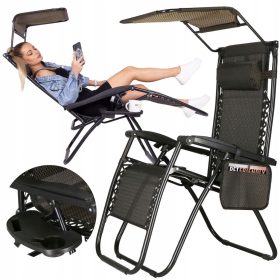   Ležalnik Springos GC0029, večfunkcijski ležalnik za vrtno in plažno sprostitev