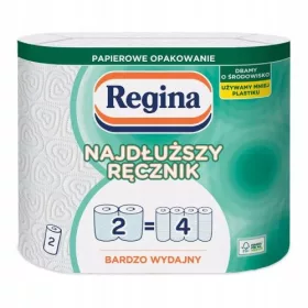 Papirnate brisače Regina v pakiranju po 2, bele barve