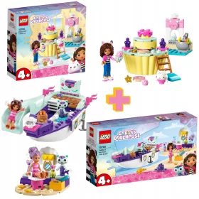  LEGO Gabi's Mermaid Ship and Spa Set + Gabby's Cat House Baking Cake Set