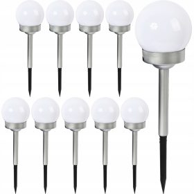  Vgradna solarna svetilka Goliat, črna, 35 cm, 10 kos.