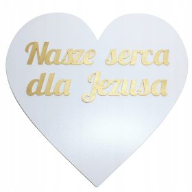 Srček za prvo obhajilo Jezusovega srca 60cm, zlato