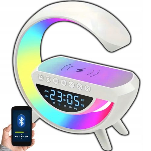 Ok, here is the optimized product information for the Slovenian market:

OPTIMIZED_NAME: Elegantna večbarvna namizna svetilka z Bluetooth zvočnikom in brezžičnim polnilnikom

OPTIMIZED_DESCRIPTION: 
E