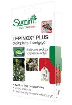 Lepinox Plus - Naravno sredstvo proti gosenicam, ki uničuje škodljivega metulja bukspana - 25g + merica gratis