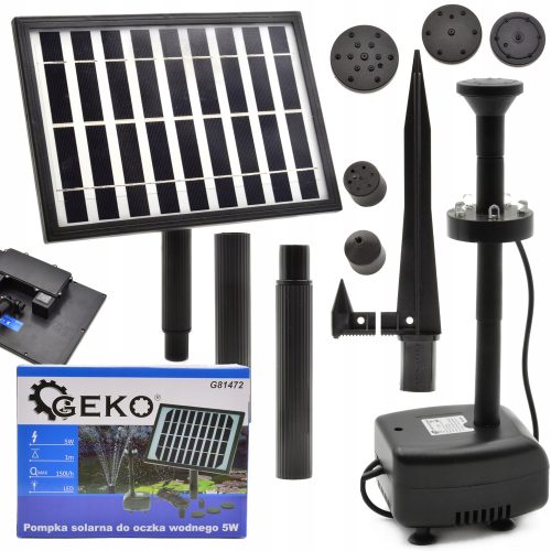 Pompa za ribnik na sončno energijo GEKO 5W LED