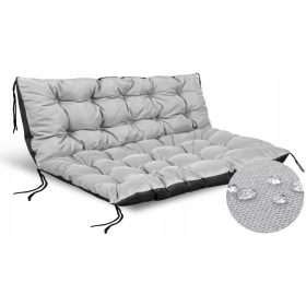   Vrtni komplet blazin 120x80x40 cm za klop, gugalnik - vodoodporna siva