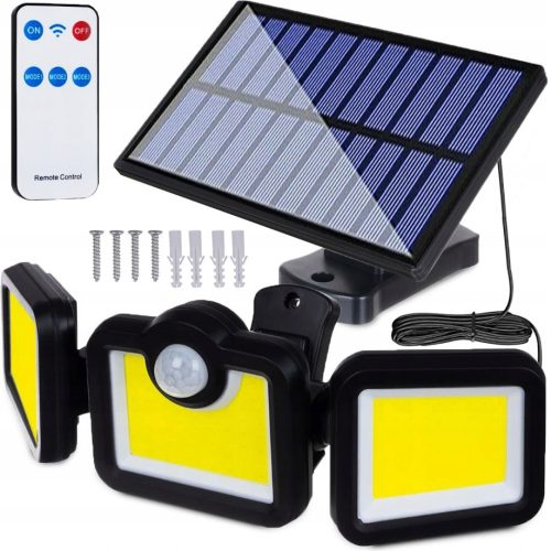 Močna solarna svetilka z 171 LED diodami, senzorjem gibanja in zmierzchu