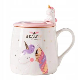   Unikatna skodelica za kavo z žličko UNICORN BFF 380ml - BigNoseDeer