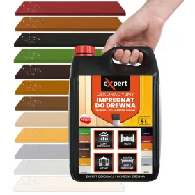 IMPREGNIRANA BARVA ZA LES 5l Z VOSKI, 12 BARV