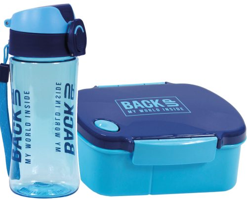 ZAJTRKOV SET BIDON IN ŠKATLA ZA KOSILO BackUP TRITAN 400ml MODRA
