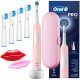  Rotacijska električna zobna ščetka Oral-B Pro 1 Pink Cross Action + 3 drugi izdelki