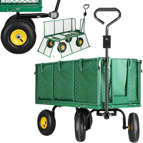 Vrtni voziček Springos® 250L z otvarljivimi boki