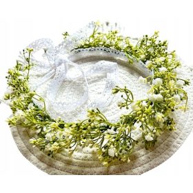   UDOVITI KOMUNIJSKI VENČEK iz mavca, nastavljiv kot živ venček + ŠKATLA