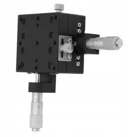   Mikrometrska drsna miza SEMY60AC za natančno laboratorijsko kontrolo in pozicioniranje. Izdelana iz aluminija za trajnostno uporabo. Linearni premiki do ±6,5 mm z natančnostjo 0,01 mm. Idealna za upor