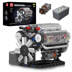   Mold King Technic (V8) Osemvaljni bencinski motor Gradniki Igrače