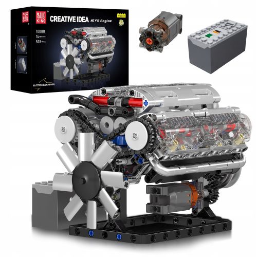 Mold King Technic (V8) Osemvaljni bencinski motor Gradniki Igrače