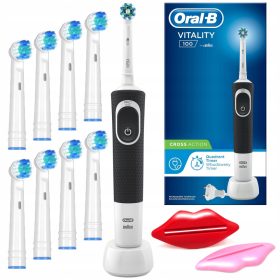    Oral-B D100 Vitality Cross Action električna zobna ščetka črna + 2 druga izdelka