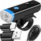 Kolesarska luč z USB polnjenjem in LED svetilko za krmilo