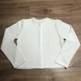 Beli komunijni pulover za deklice velikosti 140