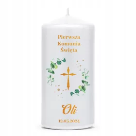 Personalizirana sveča za prvo obhajilo 6x12 cm za mizo