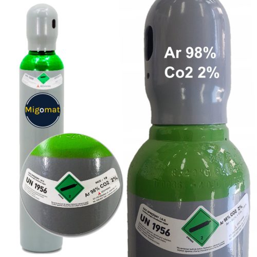 Optimized name: Buteljka Vogelmann MIX Ar 98% CO2 2% 150bar 8l INOX

Optimized description: 
Buteljka Vogelmann MIX Ar 98% CO2 2% je idealna za varjenje nerjavnega jekla in kislin. Ta buteljka vsebuje