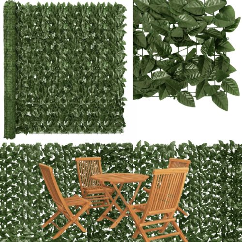 Zelena prevleka z listjem za balkon 400 x 150 cm