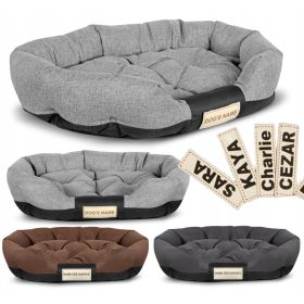    Pasja postelja Posteljna košara Vodoodporna + Ime 75x50 cm Različne barve