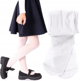   Dekliške Hlačne nogavice Shine LYCRA WHITE 20 den z elastanom GLOSSY Fenome