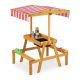 Otroška lesena miza s klopjo Relaxdays GARDEN SET