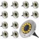 POLIFACH Solar Garden Ground Light Warm White 16 LED 12 Pack