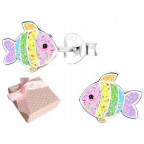 925 SREBRNI UHANI ZA OTROKA DEKLICE RIBA