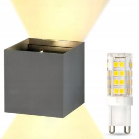   NNLED Zunanja LED vrtna stenska svetilka G9 5W regulacija kota svetlobe