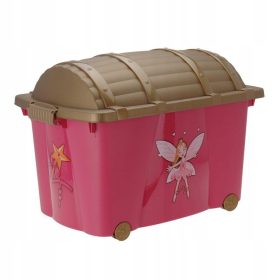   Velika škatla za igrače Princess Container Pink 60x40 cm za punčko