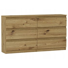 Mobena sodobna komoda 140 x 30 x 77 cm mat umetni hrast