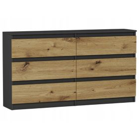 OMARA Mobene Modern 140 x 30 x 77 cm antracit mat