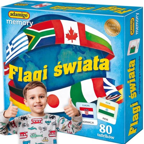 ADAMIGO ZASTAVE SVETA - SPOMIN NA ZASTAVE - IZOBRAŽEVALNA DRUŽABNA IGRA - GEOGRAFIJA, SPOMIN, KONCENTRACIJA

Adamigo Zastave sveta je odlična izobraževalna družabna igra za vso družino, ki prinaša zab