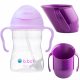 B.box Gelato steklenica s slamico vijolična BB00518 + Doidy Cup za učenje pitja 200 ml vijolična
