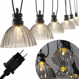   Girlanda VRTNE SVETILKE LED LUČI ZA VRT NA TERASI 4,5 M 10 LED LOFT