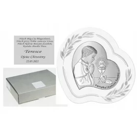  SREBRNA SLIKA PRVEGA SVETEGA OBHAJILA - Gravura