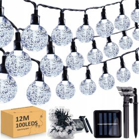 SOLARNA GIRLANDA VRTNIH SVETILK 100 LED KROGLIC 12M