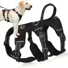 Antipobeg oprsnica za velikega psa ELBA, črna, velikost XL