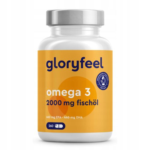 Omega 3 kapsule z visoko čistih ribjih olj, 260 kosov - Gloryfeel