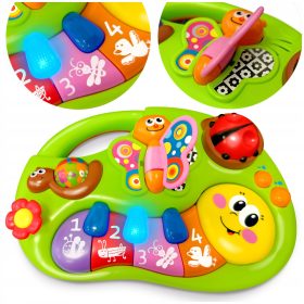 Interaktivni učni klavir s svetlobo in zvokom