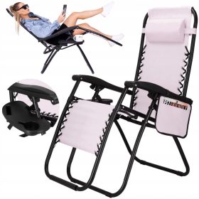   Ležalnik Springos® Garden Comfort GC0027, kovinski, roza in vijoličen