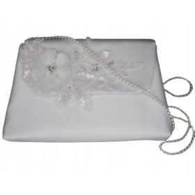 Komunijna torbica s 3D aplikacijo in biseri