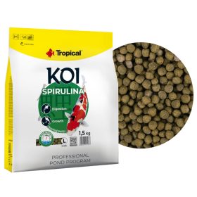Tropska Koi Spirulina Pellet L hrana za ribe 1,5 kg