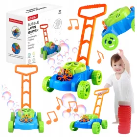   Bubničasta kosilnica za milne mehurčke za otroke Sound Pusher - Velik set + tekočina