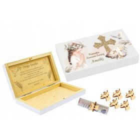   Pomnilna darilna škatla za prvo obhajilo z graviranim imenom