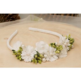   Obhajilo, cvetlična trak za prvo obhajilo, biserni okraski za lase, hostije